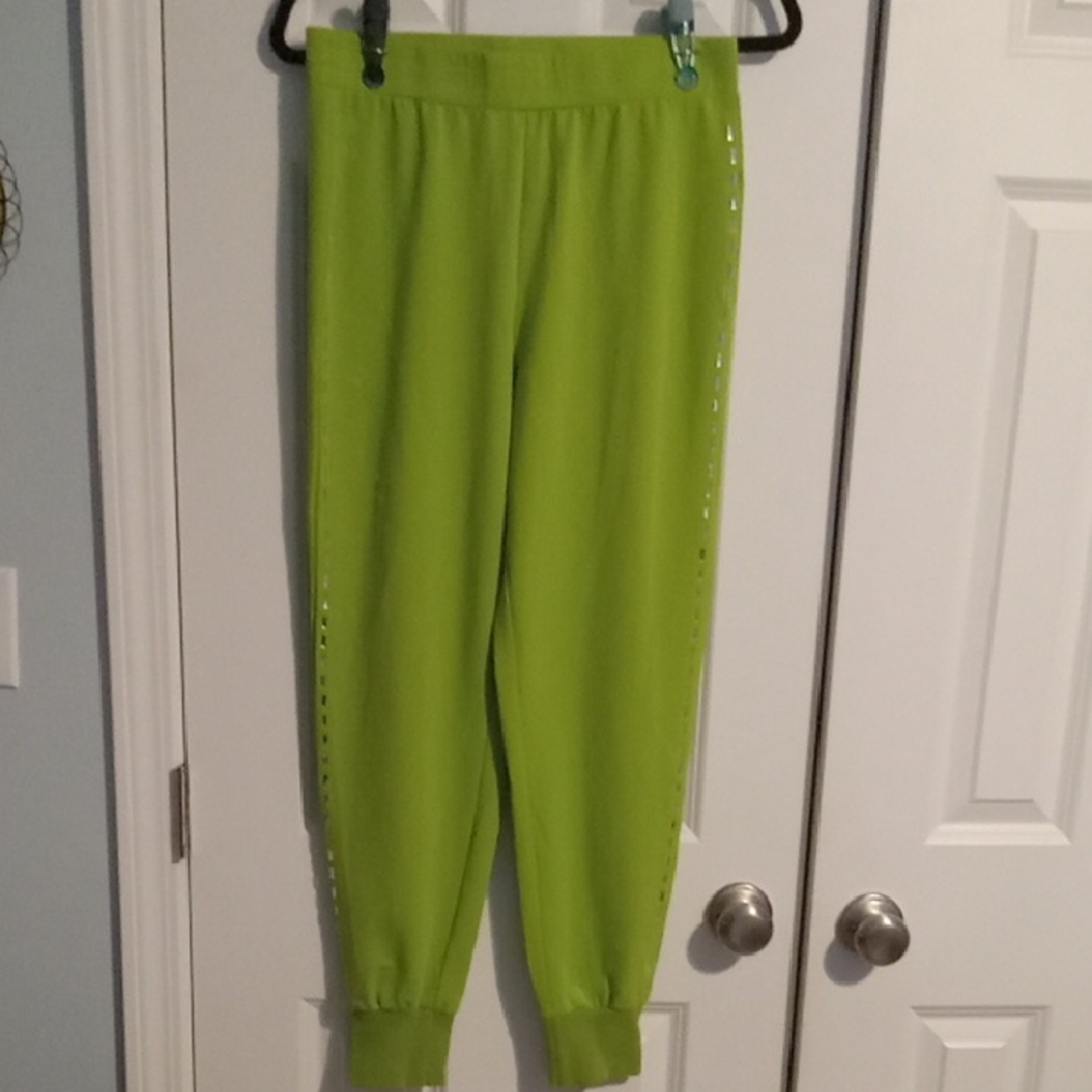 Women's Lime Green Joggers - Picture 1 of 7